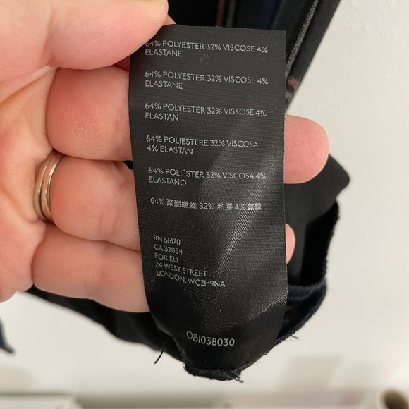 Maeve Anthropologie Plaid Belted Button Front Pencil Skirt Navy Office Casual 4 - Picture 7 of 9